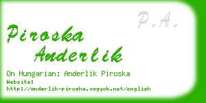 piroska anderlik business card